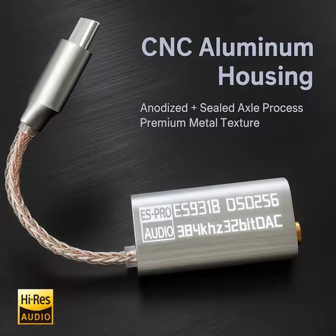 Winter USB-C HiFi DAC | ESS ES9318 Chip | Supports Android/Windows/Mac | 384kHz/32bit + DSD256 | Hig