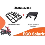 Monorack Yamaha Ego Solariz RAPIDO Foodpanda Grabfood Heavy Duty With Delivery Bag Frame Tapak Acces