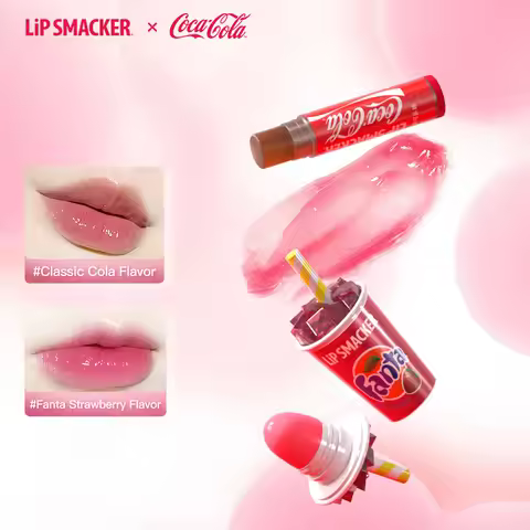 LiP Smacker X Coca-Cola Lip Balm Moisturizing Lipstick Base Moisturizer Makeup Natural Plant Anti-Cr
