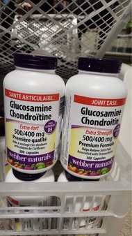 全新 現貨 加拿大Webber naturals 葡萄糖胺軟骨素膠囊加維他命D3 300粒