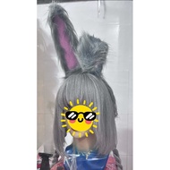 Judy bunny ears, gray bunny ears