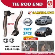 S2U Steering Rack Tie Rod End Outer Inner Nissan Almera N17 D8520-1HJ0A D8640-1HJ0A Kepala Ball Join