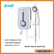 (CDC & SG60 Voucher) Alpha Instant Water heater EZY White - Bathroom Toilet Hot Water Strong Pressur