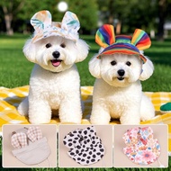 Pet Spring Summer Sun Hat Dog Cat Outing Sun Hat Teddy Bichon Photo Cute Hat