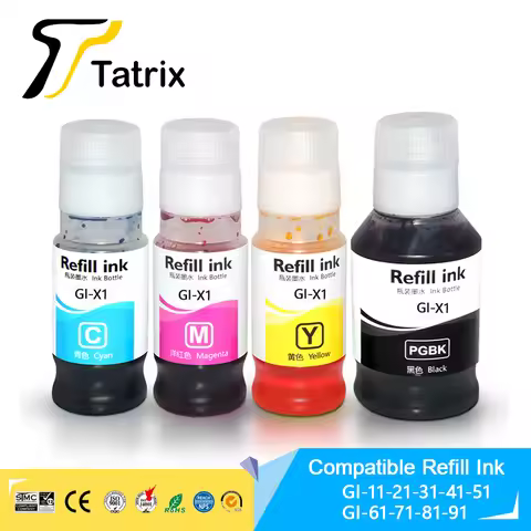 Tatrix GI71 GI 71 GI-71 Premium Color Compatible Bulk Bottle Water Based Refill Dtg Eco Ink for Cano