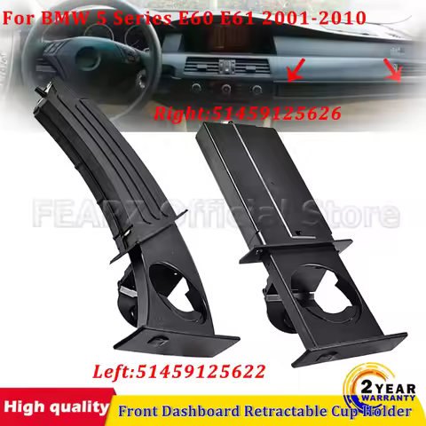51459125622 51459125626 Front Dashboard Retractable Cup Holder Black For BMW 5 Series E60 E61 M5 525