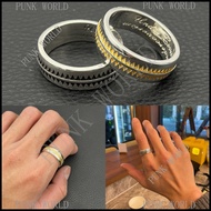 GOROS Silver 925 UNDERCOVER Notch Ring Retro Punk Rock Accessories Street Hip-Hop Couple Jewelry Val