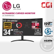LG 34" 34WR50QC VA WQHD HDR10 AMD Freesync 100Hz 5ms Curved UltraWide Monitor