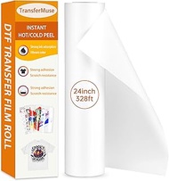 DTF Transfer Film Roll Double-Sided Matte 24 inch 328 Feet Instant Hot Peel PET Transfer Paper Direc