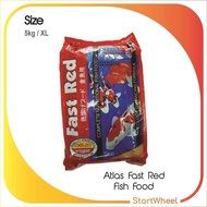 Atlas Fish Food Fast Red Floating Pellets 5KG / Makanan Ikan Koi / Koi Fish Pellet