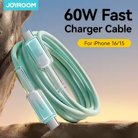 Joyroom PD 60W USB C to Type C Cable Fast Charging Data Cable For iPhone 16/15 Huawei Samsung Xiaomi