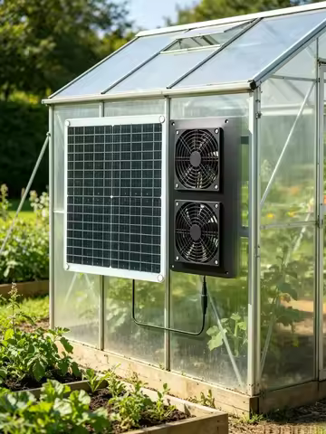 IP65 Waterproof Dual Exhaust Cooling Fan Set 20W Monocrystalline Solar Panel Outdoor Ventilation for
