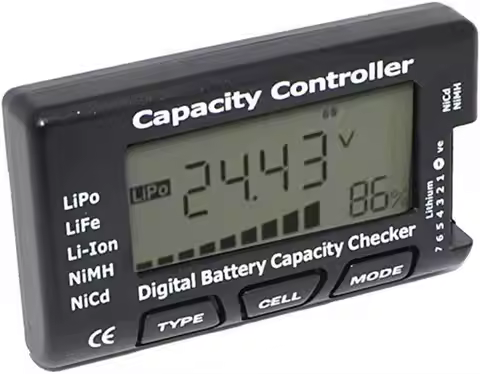 RC Cellmeter 7 Digital Battery Capacity Checker Voltage Tester for LiPo LiFe Li-ion NiMH NiCd Batter