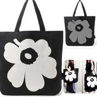 芬蘭Marimekko 帆布袋 白花/灰花 tote bag big size