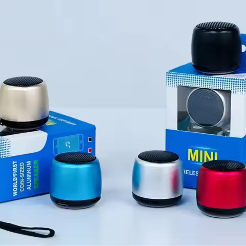 Mini wireless bluetooth speaker mobile phone subwoofer outdoor portable metal bluetooth small speake