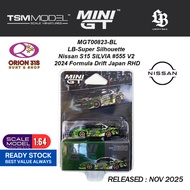 Mini GT 823 LB-Super Silhouette Nissan S15 SILVIA #555 V2 2024 Formula Drift Japan Blister Packaging