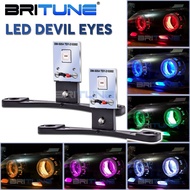 Britune Car Lens LED Devil Eyes For 2.5'' Mini WST 3.0'' Hella 3R/Koito Q5 Projector Demon Eyes Head