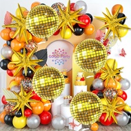 9PCS 22 Inch Golden Disco Balloons,suitable for gold birthday decoration and party birthday decor