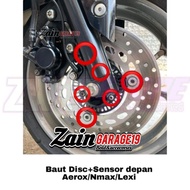 Baud dist + front sensor AEROX/NmaX/ Lexi titanium GR5 (6 pieces) skru titanium gr5 titanium bolt