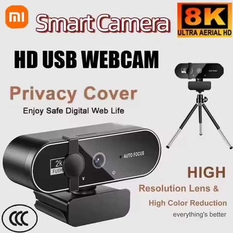 Xiaomi 8K Streaming Web Camera 2K Autofocus Full HD USB Webcam 1080P 60FPS With Microphone PC Laptop