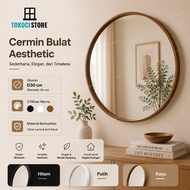 Aesthetic roundCermin aesthetic wall mirror bathroom mirror sink mirror