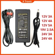 AC to DC 12V 19V 24V Power Adapter 3A 4A 5A Power Supply Adapter CCTV LED Computer Monitor