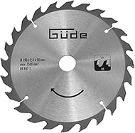 Güde Wood Saw Blade HM 190 x 20 x 24T (Carbide, 19 cm Diameter, 2 cm Saw Blade Bore, 24 Teeth, 2.4 m