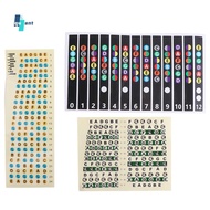 QUANTUMSKY Guitar Note Sticker Guitar Accessories Portable Frets Note Decal Fingerboard Stickers Mus