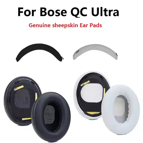 Genuine sheepskin Ear Pads for Bose QuietComfort Ultra Headphones Replacement QC ultra Earmuffs head