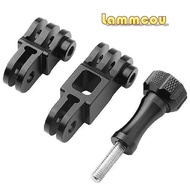 Lammcou Action Camera Metal Adjust Arm Straight Joints Mount, Aluminum Alloy Same Direction Straight Joints Mount &amp; Thumb Screw Compatible with Gopro Max Hero 9 8  Action Camera Accessory-Black