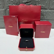 Cartier C DE CARTIER白金單鑽婚戒