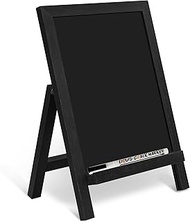 4 THOUGHT Small Tabletop Chalkboard Signs, 9.5" x 14" Magnetic Mini Chalk Board with Stand for Food 