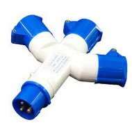 3 Way 16A AMP Plug 3 Pin 240V Industrial Core Socket / Multiple Outlet Socket / Soket Teras Industri