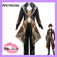 STELLAR SECRET FASHION Genshin Impact Coat Zhongli Cos Suit Costume Men Zhongli Cosplay Set Suit For Boys