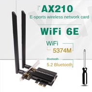 Wi-Fi 6E PCIE Wireless Network Card WiFi Adapter Bluetooth 5.2 802.11ax Tri Band 2.4Ghz/5Ghz/6Ghz AX