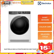 Electrolux 8KG UltimateCare™ 500 Heat Pump Dryer EDH803J5WC Energy Saver 60% Delicate Cycle EDH803J5