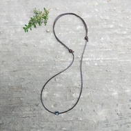 Initial rope necklace / initial necklace / letter rope necklace / girlfriend gift / DARK BROWN neckl