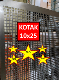 Plat Ram - 10x25 cm - Lubang Kotak - Plat Speaker - Ram Speaker - Grill Speaker