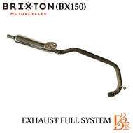 BRIXTON BX150 ORIGINAL FULL SYSTEM EXHAUST - CHROME MUFFLER