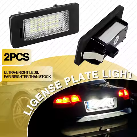 2Pcs LED Car License Plate Light Lamp 8T0943021 For Audi A4 (B8) 4-door sedan/5-door Avant S4 (B8) A