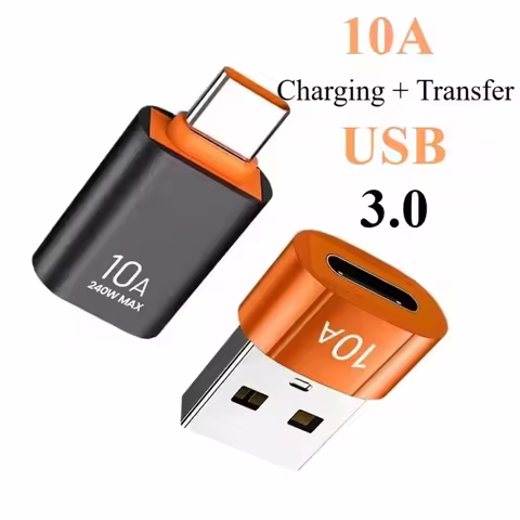 10A Type C To USB 3.0 OTG Adapter For Xiaomi Samsung iphone Macbook OTG Connector Usbc To A Fast Cha