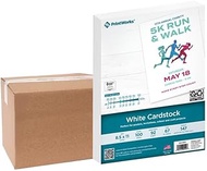 Printworks White Cardstock, 67 lb, 96 Bright, FSC Certified, (5 pack bundle) 500 Sheets, 8.5 x 11 In