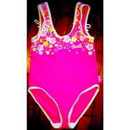 Barbie Kid swimsuit 1pieces flower for girl green lining