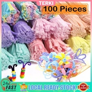 100PCS Fuzzy Wire Flower DIY Chenille Stem Colorful Chenille Twist Wire Handmade Flower Craft Toys