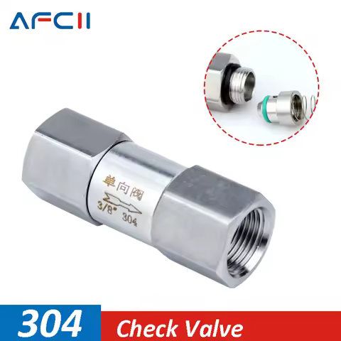 1/8'' 1/4'' 3/8'' 1/2'' 3/4'' 1'' BSPP Inch Female Tube SS304 SS316 One Way Fuel Non Return Check Va