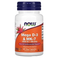 Now Vitamin Mega D3 & Mk7 (60 Viên) - Tăng Cường Hệ Miễn Dịch Bảo Vệ Xương Khớp