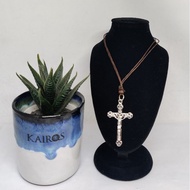 AGAPE PULL STRAP CROSS NECKLACE