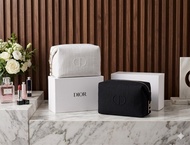 Dior beauty 限定款贈品棉麻化妝包(黑白色）