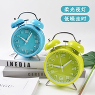 Creative 3D Digital Metal Chime Clock Silent Alarm Clock Student children's bedside clock with night