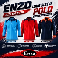 Enzo Tshirt Cut & Sew Polo Long Sleeve 2121 Unisex